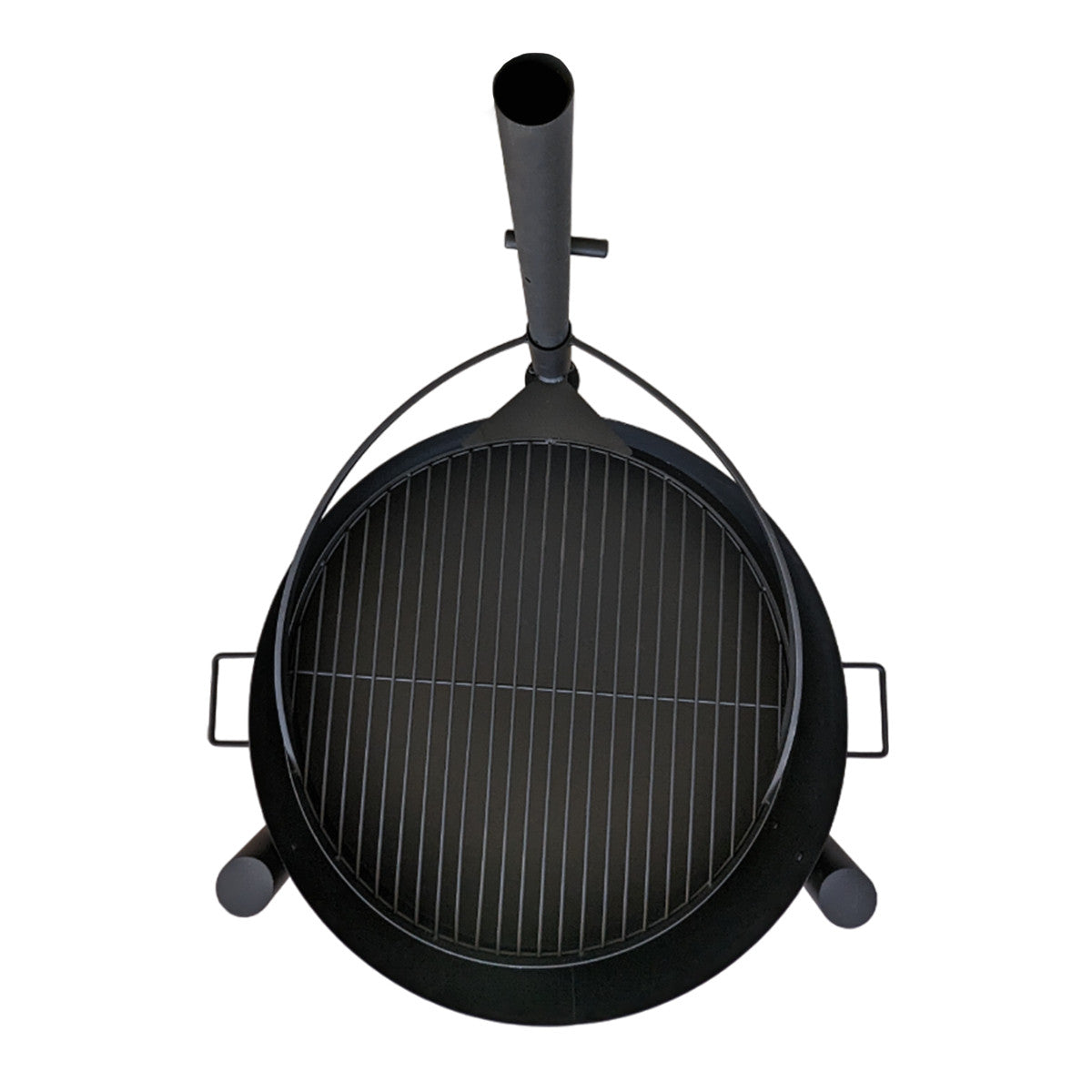 Utomhusgrill 80 x 80 cm – 60 cm grillgaller, 2 mm stål, svart