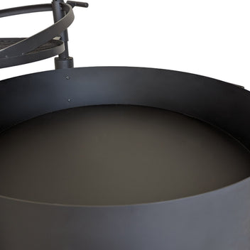 Utomhusgrill 80 x 80 cm – 60 cm grillgaller, 2 mm stål, svart