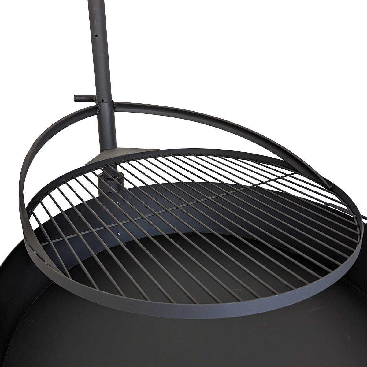 Utomhusgrill 80 x 80 cm – 60 cm grillgaller, 2 mm stål, svart