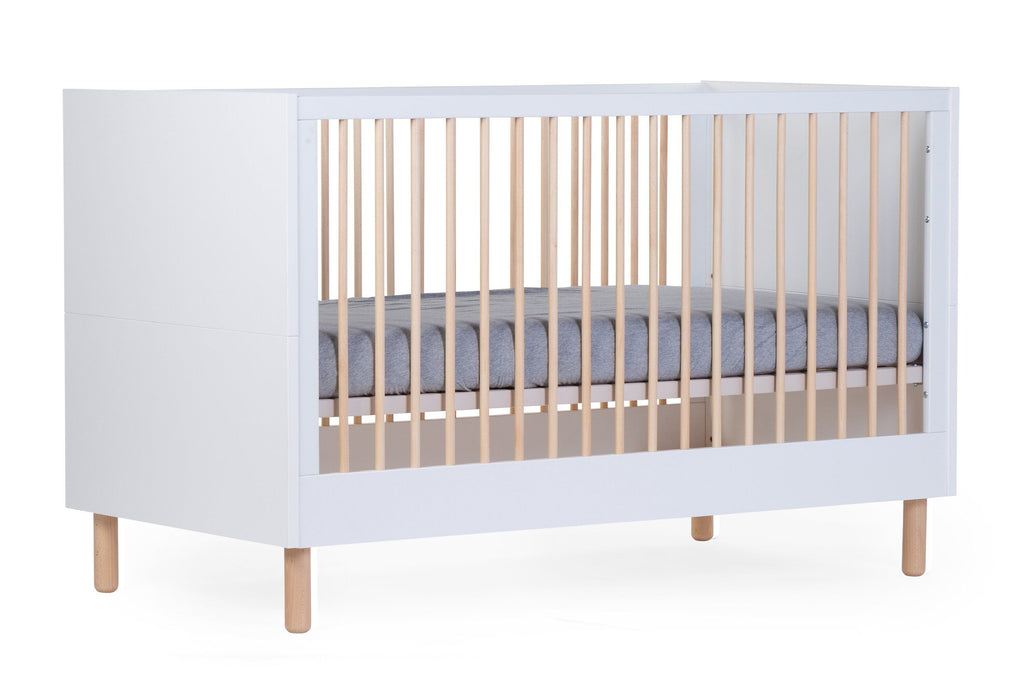 Valkoinen pinnasänky 70x140 cm – muunneltava ja turvallinen vauvan ja taaperon sänky