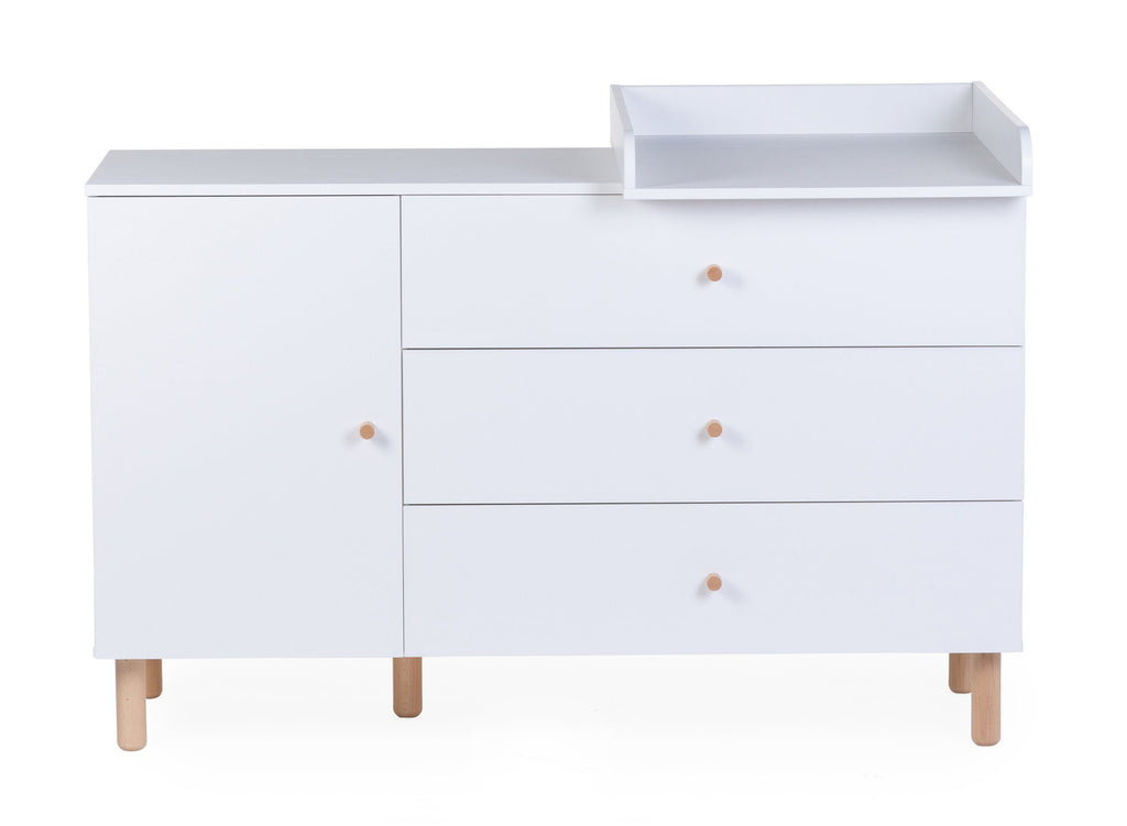 Lipasto / vaipanvaihtoalusta, valkoinen