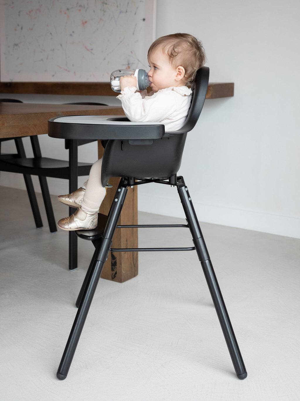 Childhome - Evolu syöttötuoli - Korkeussäädettävä, musta