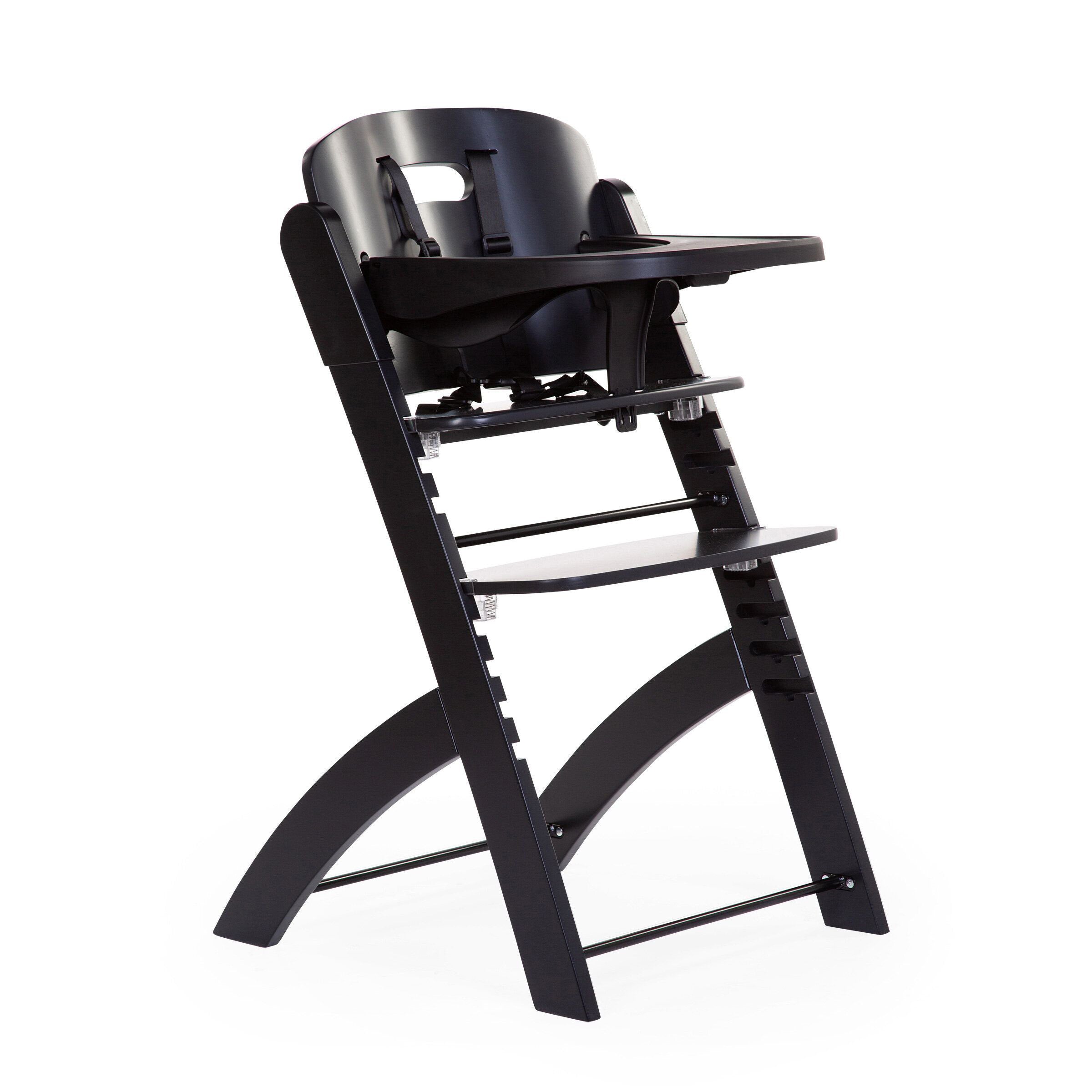Childhome - EVOSIT syöttötuoli + syöttöalusta, musta