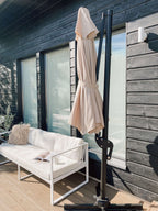 POHJOLA GARDEN PREMIUM Riippuva Aurinkovarjo 3m, beige, suljettava, säädettävä