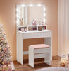 Lykke & Lagom Hollywood sminkbord med spegel LILJA, 80 x 40 x 139 cm, vit