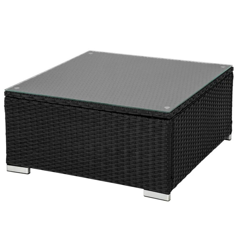 POHJOLA GARDEN Polyrottinkinen Ulkosohva EEVI, Musta / beige