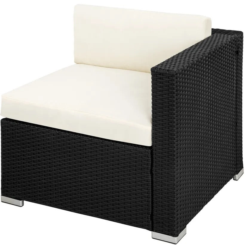 POHJOLA GARDEN Polyrottinkinen Ulkosohva EEVI, Musta / beige