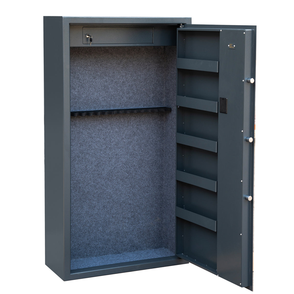 Vapenskåp för 16 vapen 149 x 80 x 35 cm – digitalt lås, EN 14450