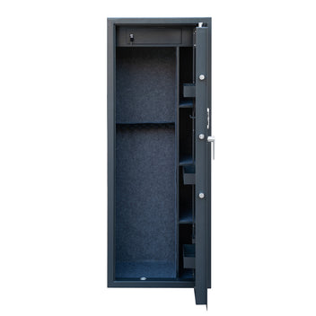 Vapenskåp för 7+3 vapen 159 x 60 x 50 cm – digitalt lås, EN 14450
