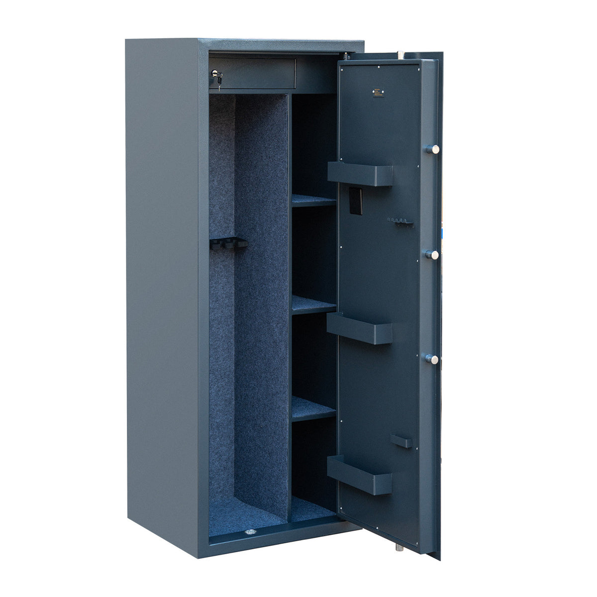 Vapenskåp för 7+3 vapen 159 x 60 x 50 cm – digitalt lås, EN 14450