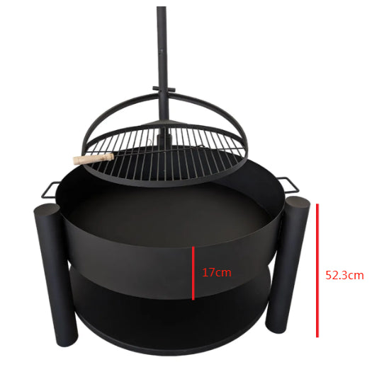 POHJOLA GARDEN Ulkotulisija 80 x 80 x 110 cm, musta