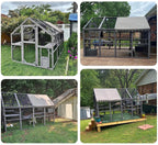 OUTLET! POHJOLA LEMMIKKITARVIKE Kissatalo 280 x 187 x 187 cm, Kuusipuuta, Harmaa - B-laatu, lue tuotekuvaus!