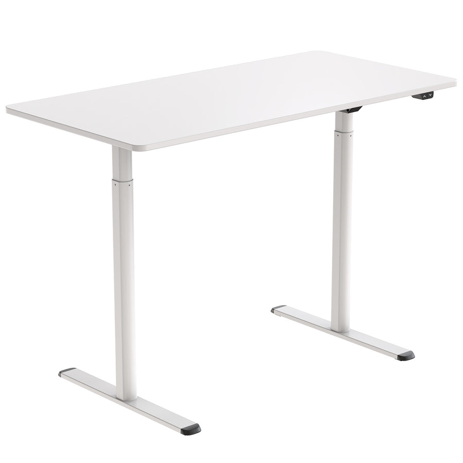 Elektriskt skrivbord 120 x 60 cm – höjdjustering 72–117 cm, tyst motor, vitt