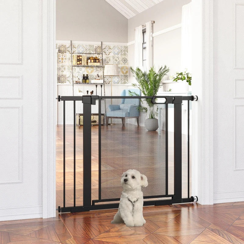 Justerbar hundgrind 75–103 cm, svart
