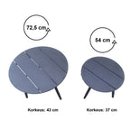 POHJOLA GARDEN Moderni Ulkosohva, 2 Puutarhatuolia & 2 puutarhapöytää LYDIA, Musta 5-osainen Ulkosohvaryhmä