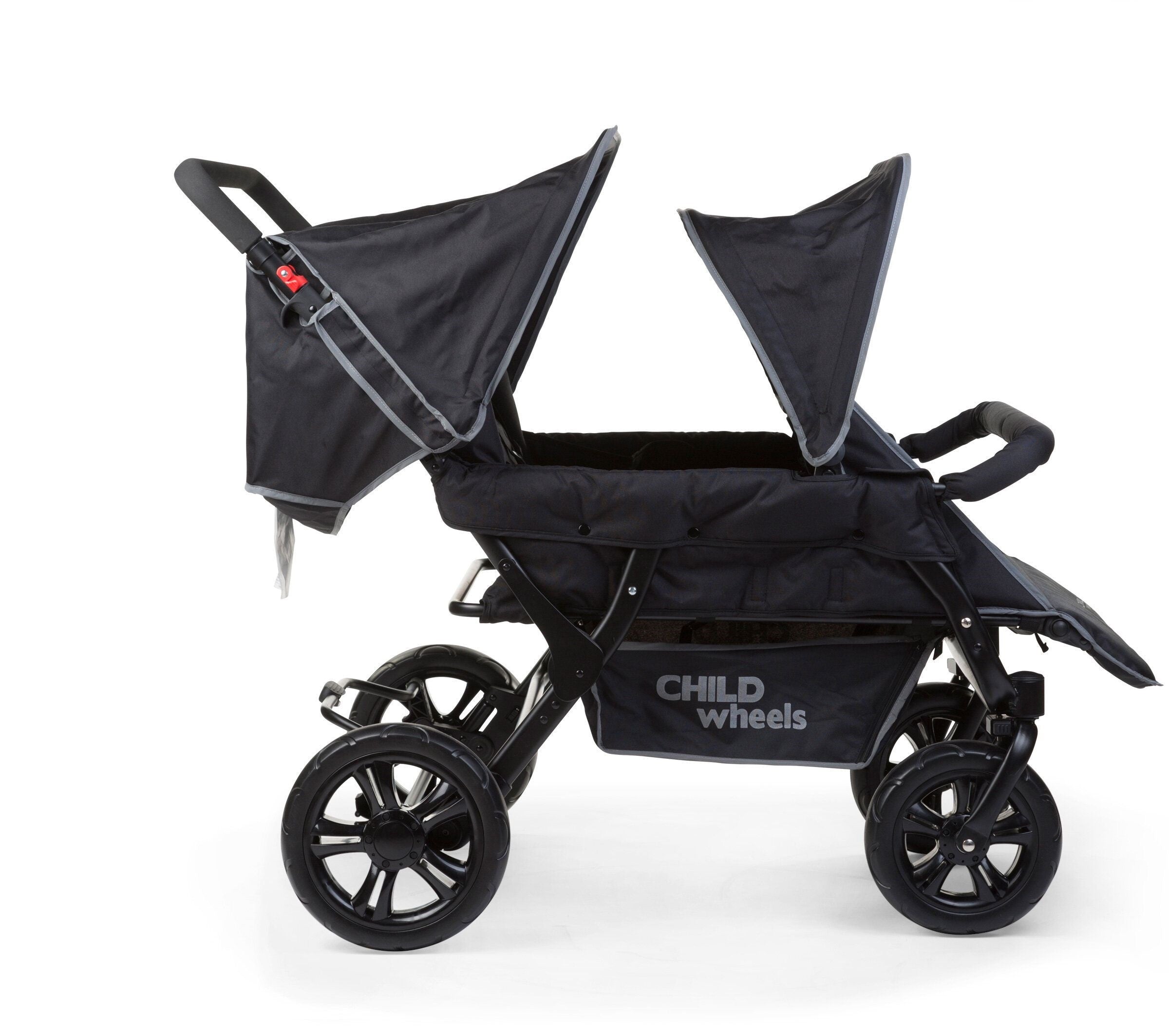 Childhome - Two By Two Lastenrattaat + Sadesuoja + Aurinkokatos - Teräs + Tede