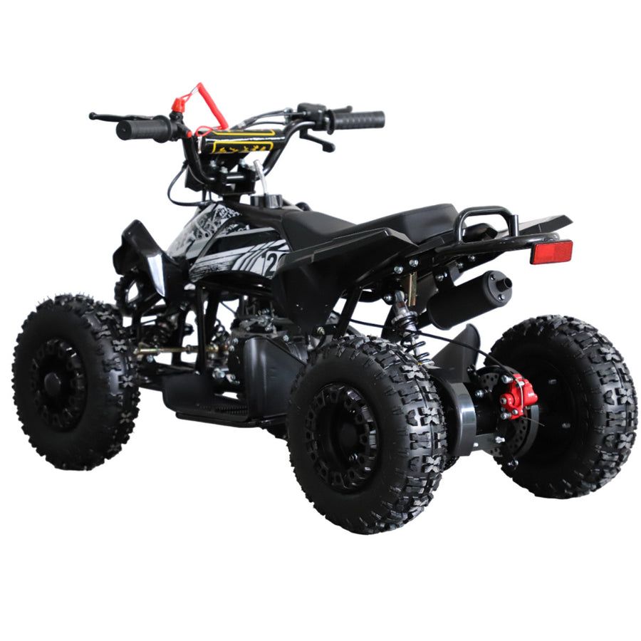Minimotorcykel för barn 49 cc – automatisk, justerbar max 45 km/h, svart