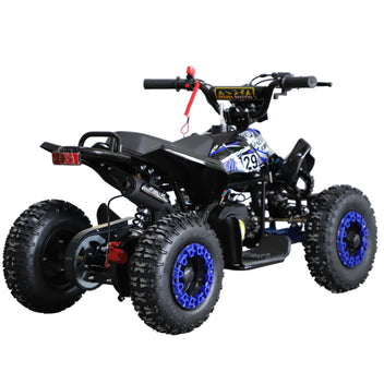 Minimotorcykel för barn 49 cc – automatisk, justerbar max 45 km/h, blå