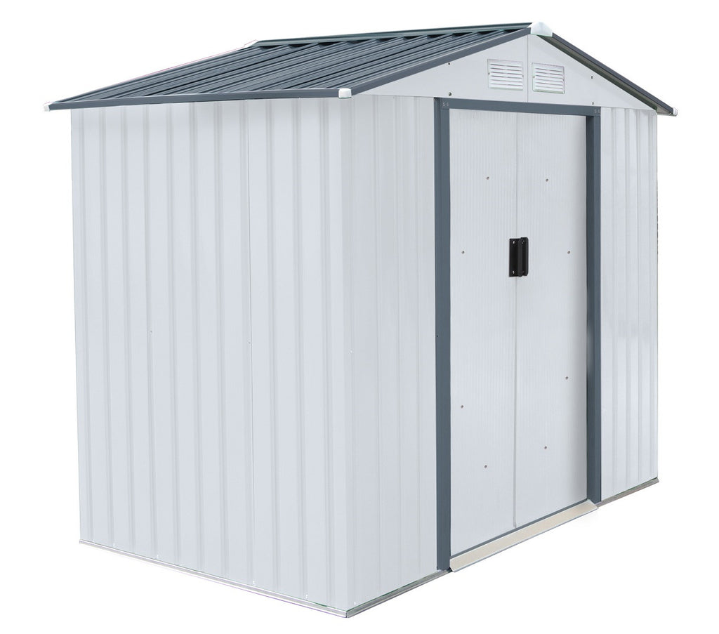 OUTLET! POHJOLA GARDEN Pihavaja 2,7m2 Puutarhavaja, Peltivarasto, Työkaluvaja Valkoinen + sokkeli, lue tuotekuvaus!