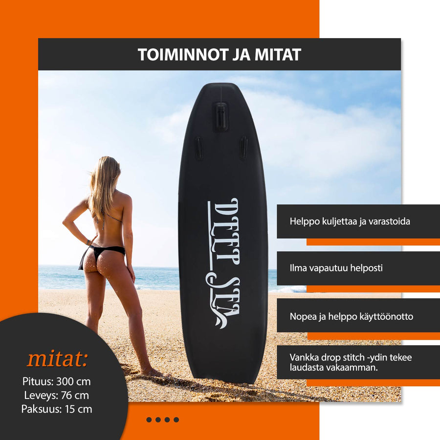 Sup-Lautasetti Pro 300Cm Musta