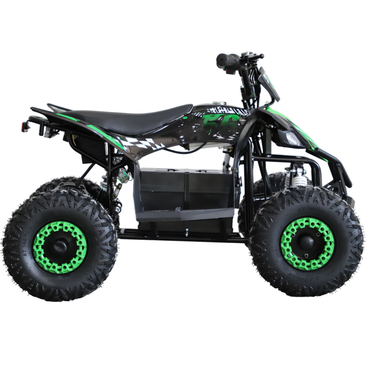 Elektrisk miniatyrtraktor 500 W – borstlös motor, 70 kg, 4 x 12V/20Ah