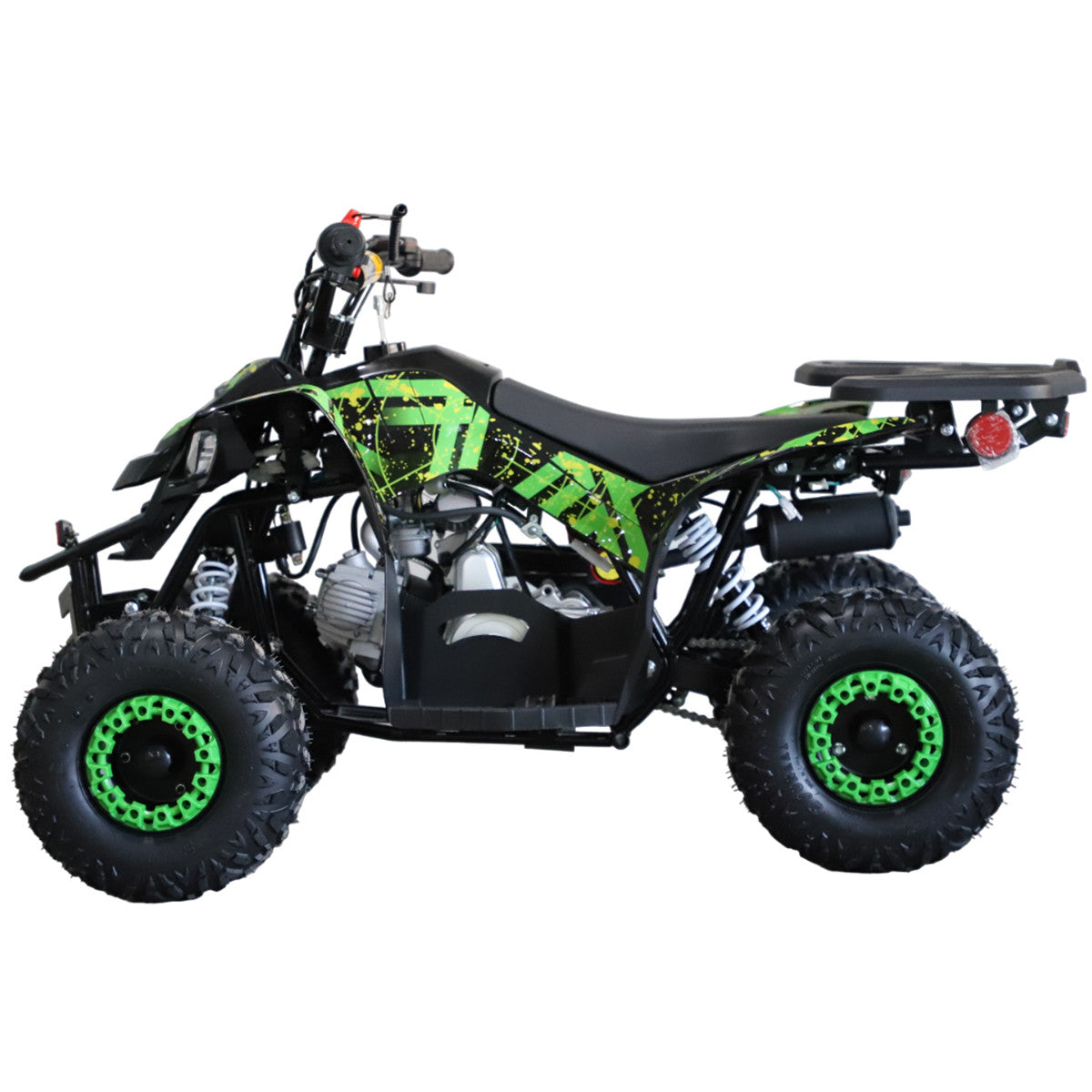 POHJOLA MOTORS Lasten Minimönkijä 110CC täysautomaatti, Musta/vihreä