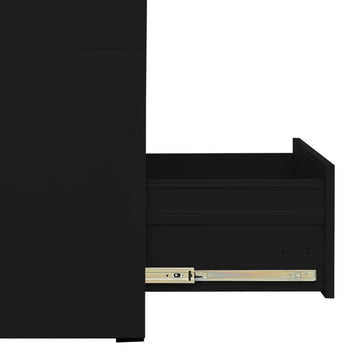 Arkivskåp, svart, 46x62x72,5 cm, stål