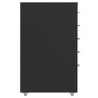 Arkistokaappi siirrettävä musta 28x41x69 cm metalli