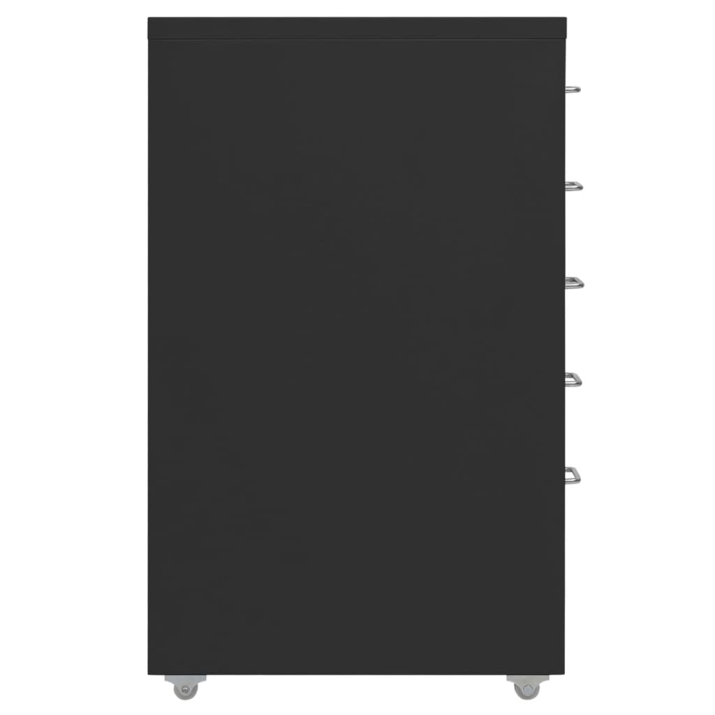 Arkistokaappi siirrettävä musta 28x41x69 cm metalli