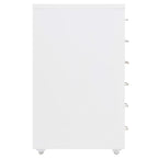 Arkistokaappi siirrettävä valkoinen 28x41x69 cm metalli