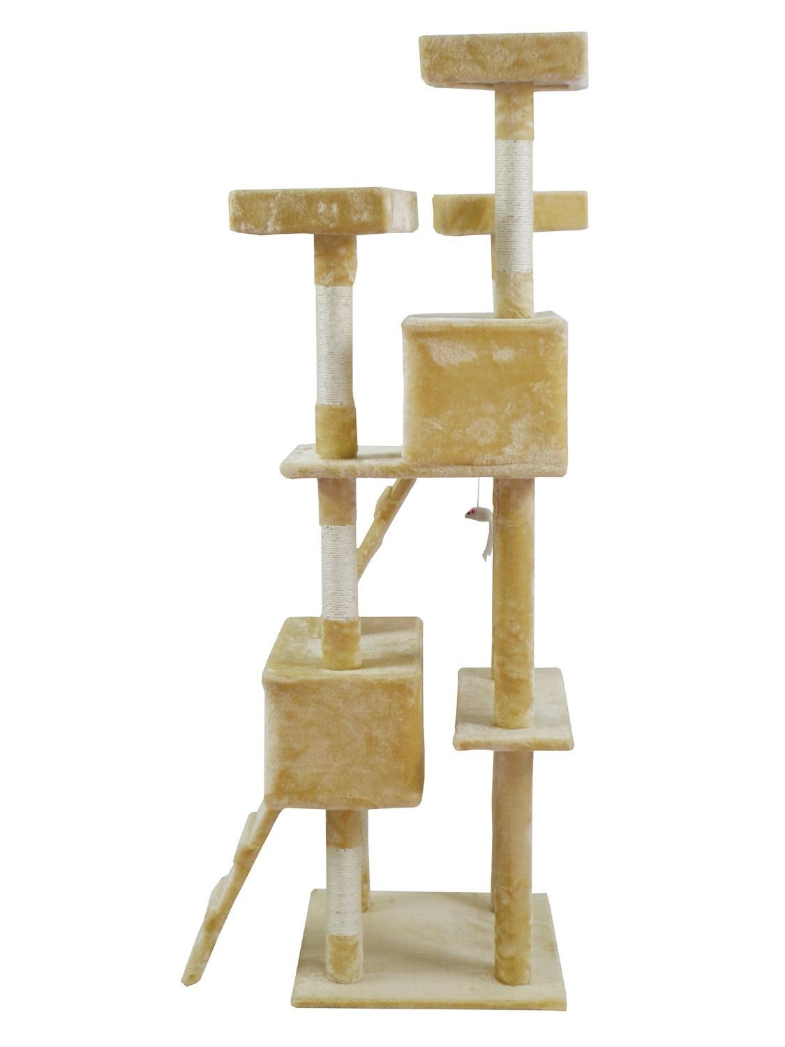 Kattklösbräda 170 cm – 2 grottor, 3 nivåer, beige