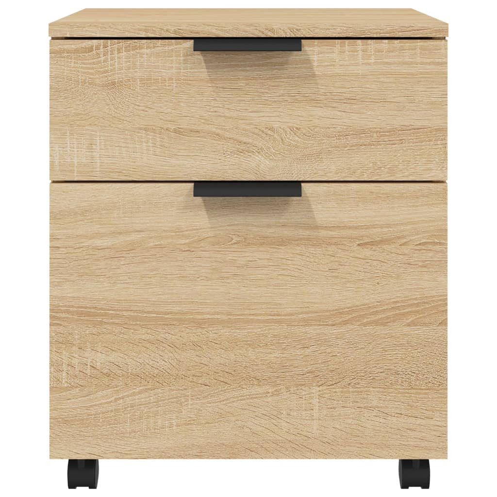 Mobil arkivskåp på hjul Sonoma ek 45x38x54 cm trä