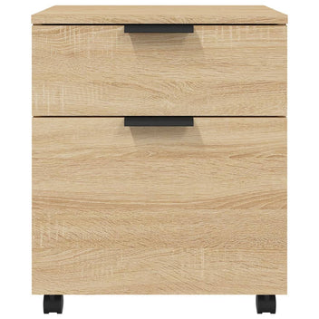 Mobil arkivskåp på hjul Sonoma ek 45x38x54 cm trä