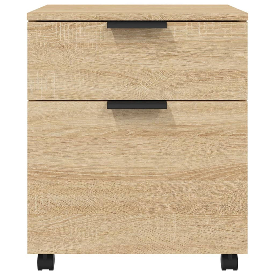 Mobil arkivskåp på hjul Sonoma ek 45x38x54 cm trä