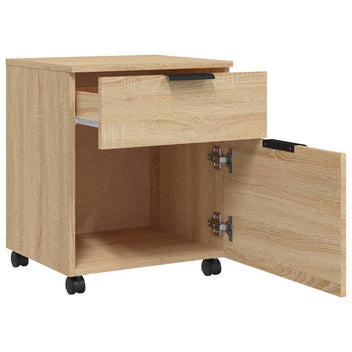 Mobil arkivskåp på hjul Sonoma ek 45x38x54 cm trä