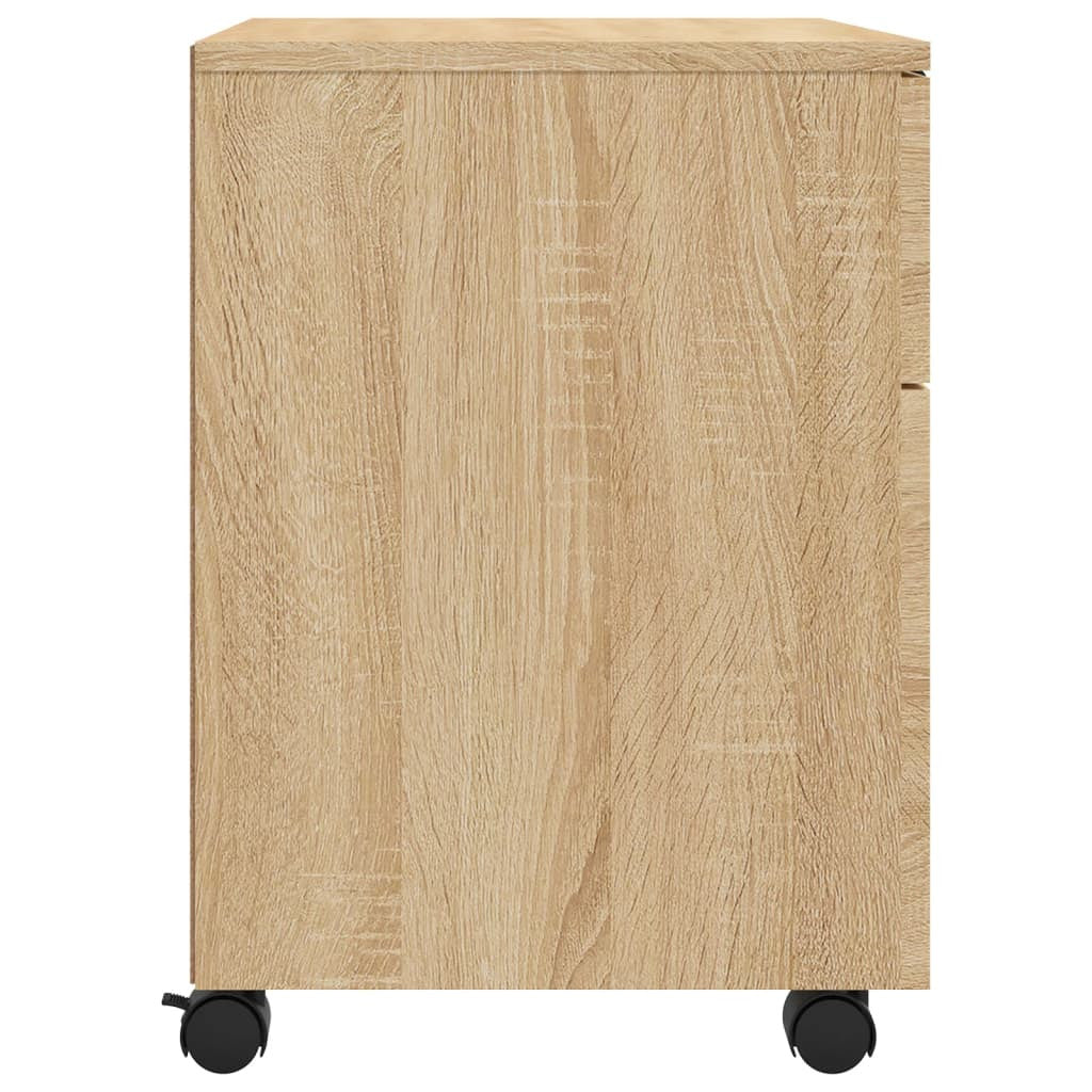 Mobil arkivskåp på hjul Sonoma ek 45x38x54 cm trä