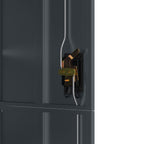 Arkistokaappi antrasiitti 90x40x180 cm teräs