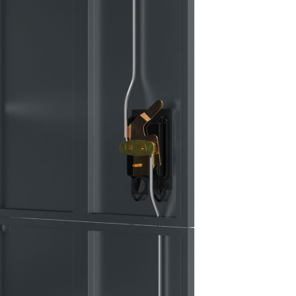 Arkistokaappi antrasiitti 90x40x180 cm teräs