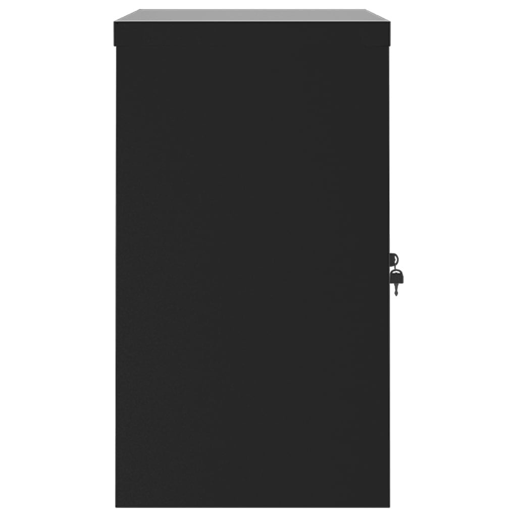 Arkistokaappi musta 90x40x70 cm teräs