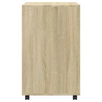Skåp med hjul Sonoma ek 60x48x81 cm spånskiva