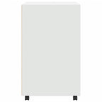 Kaappi pyörillä valkoinen 60x48x81 cm lastulevy