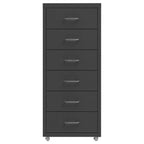 Arkistokaappi siirrettävä antrasiitti 28x41x69 cm metalli