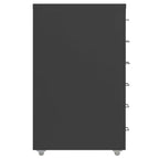 Arkistokaappi siirrettävä antrasiitti 28x41x69 cm metalli