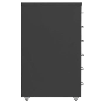 Arkistokaappi siirrettävä antrasiitti 28x41x69 cm metalli