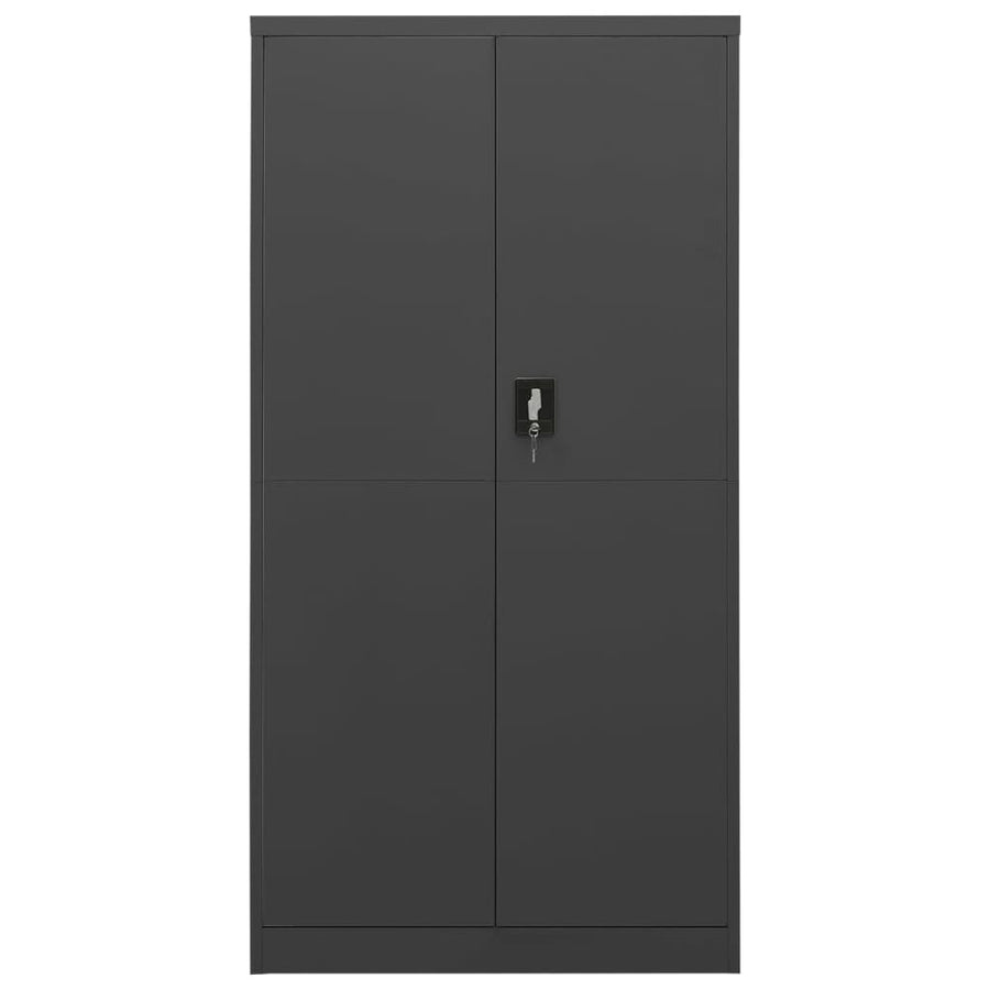 Garderob antracit 90x40x180 cm stål