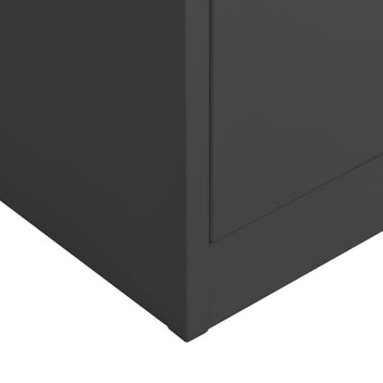 Garderob antracit 90x40x180 cm stål