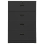 Arkistokaappi antrasiitti 90x46x134 cm teräs