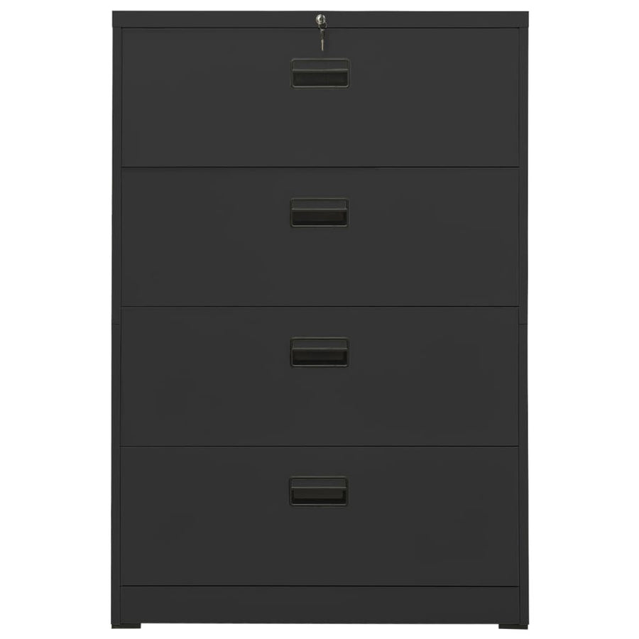 Arkistokaappi antrasiitti 90x46x134 cm teräs