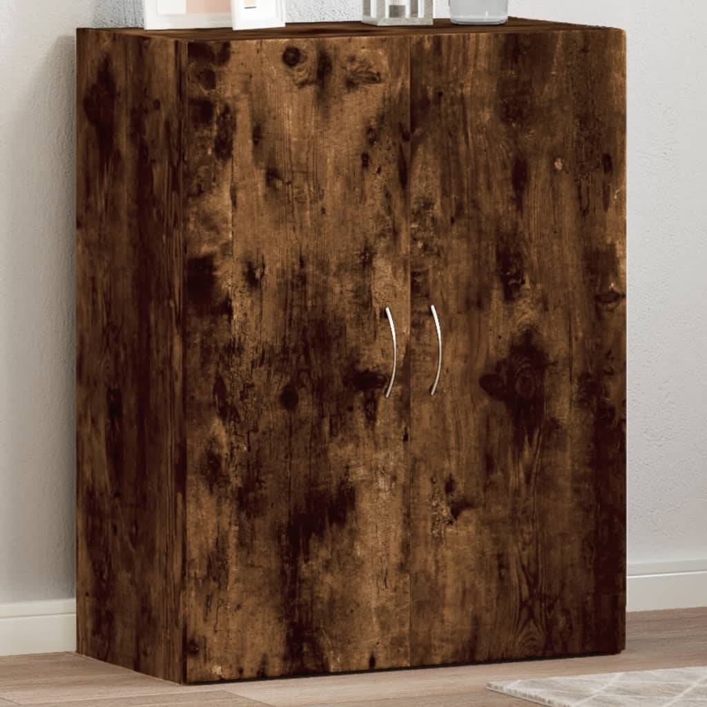 Arkivskåp, rökt ek, 60x32x77,5 cm, teknisk trä