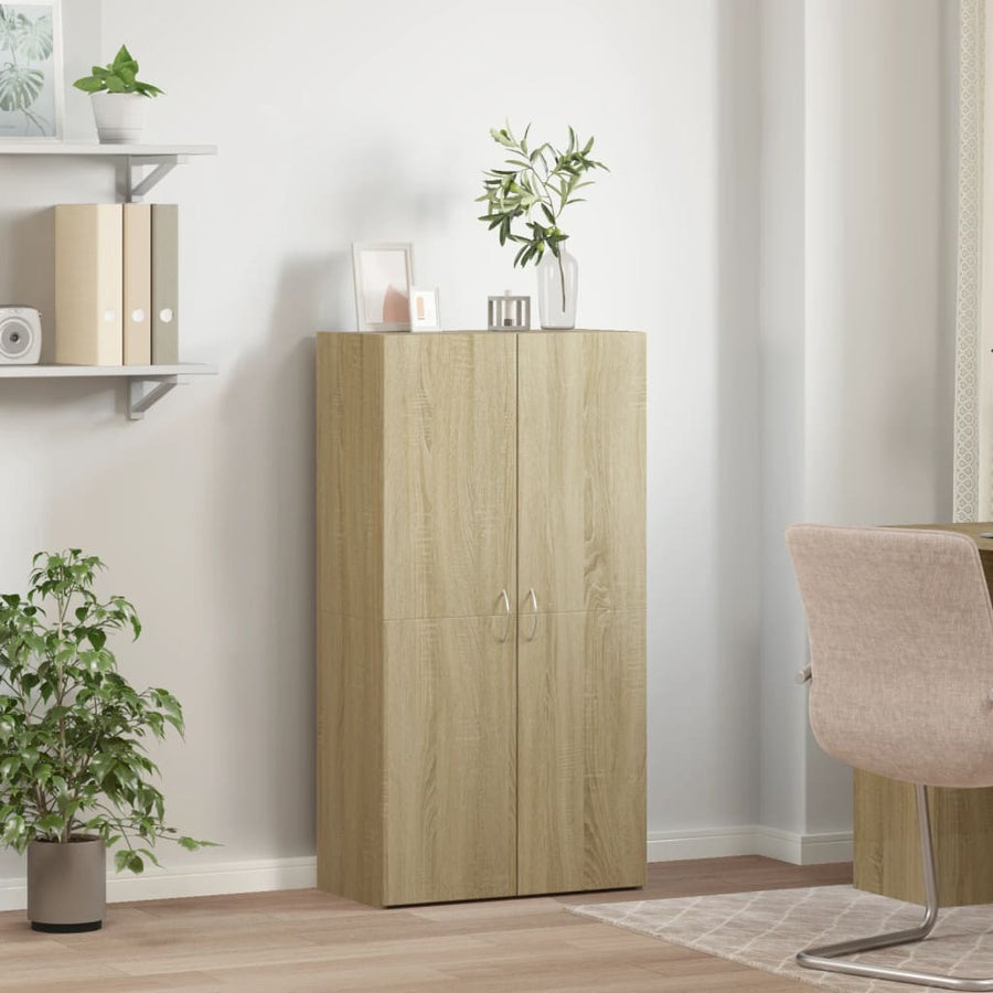 Sonoma arkivskåp i ek 60x32x115 cm, tillverkat av träkomposit